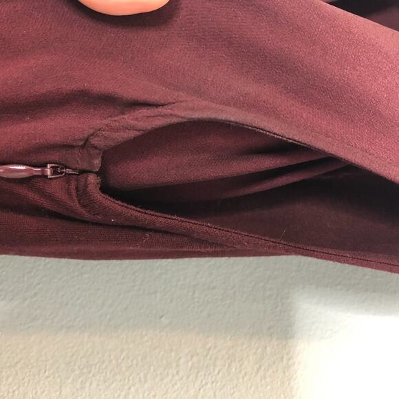 AllSaints Lani Dress Rust Maroon Maxi Faux Wrap 6 - Picture 9 of 15